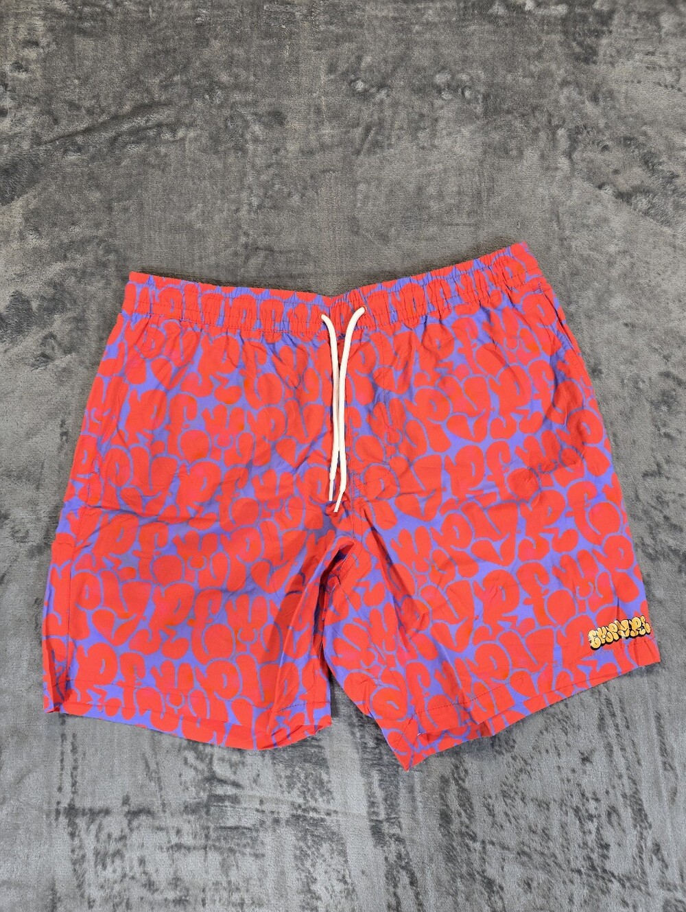 Empyre Bubble Floater Board Swim Trunks Shorts Size Medium Neon Orange